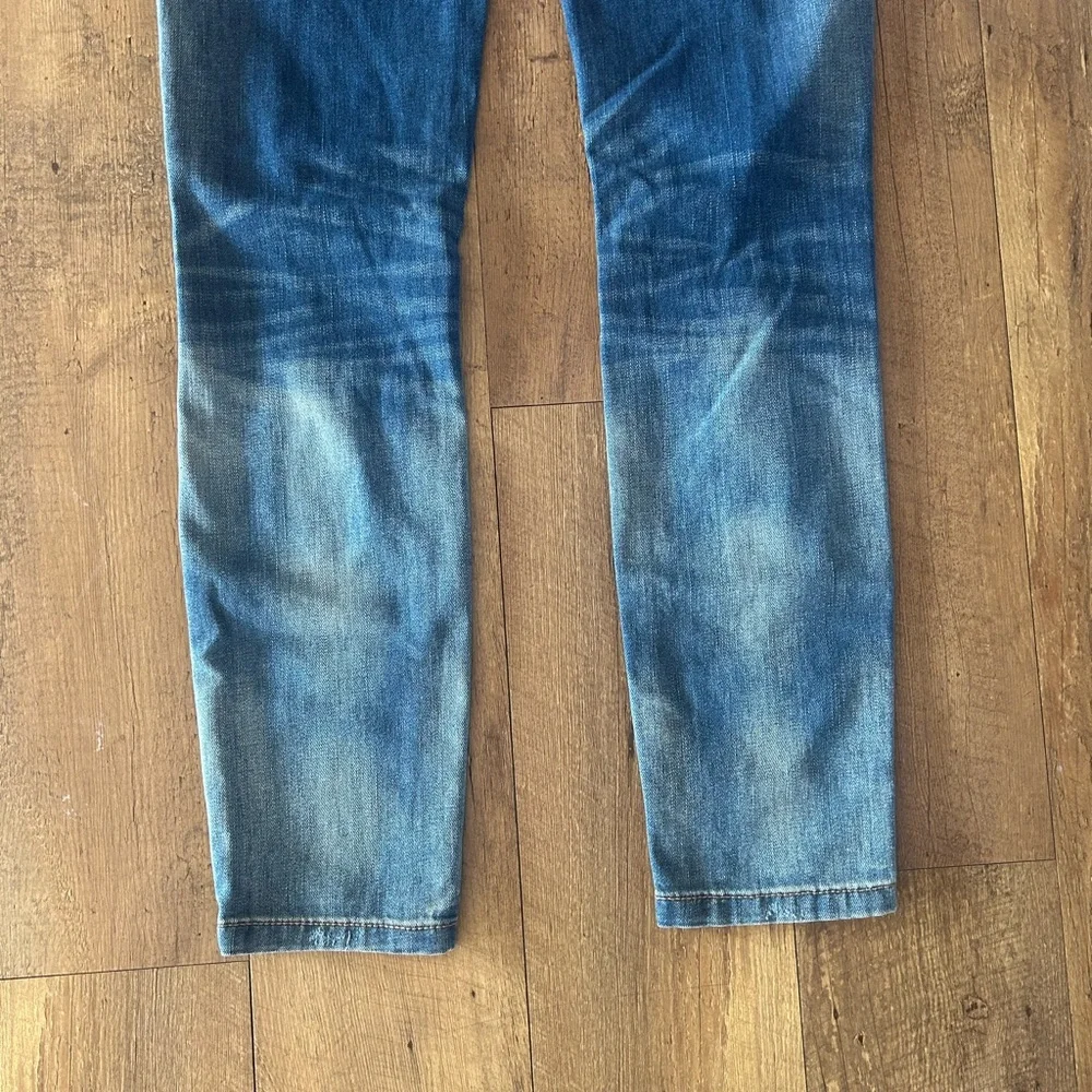 Free People Distressed Skinny Jeans W25 | Mid Rise Stretch Medium Wash - Picture 9 of 12